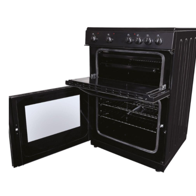 Statesman 60cm Double Oven Electric Ceramic Cooker - Black