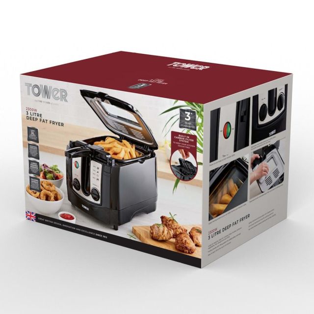 Tower T17002 2300W 3 Litre Easy Clean Deep Fat Fryer